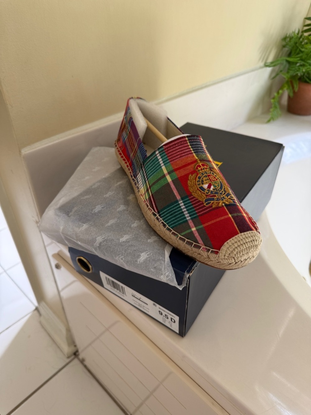 Polo by Ralph Lauren Multicolor Tartan Espadrille Loafers